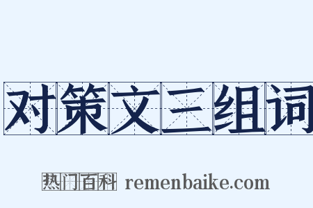 对策文三组词是什么意思的图片